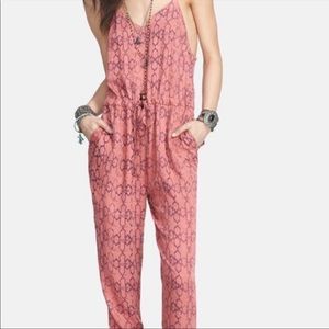 Free People boho spaghetti strap jumpsuit